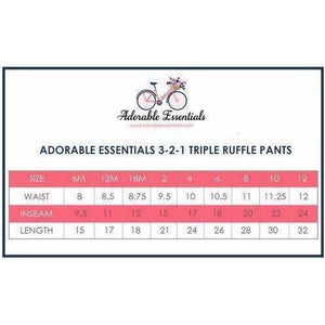 Stripes Triple Ruffle Pants - Adorable Essentials, LLC 