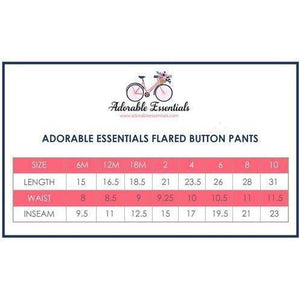 Baby Button Flare Pants - Adorable Essentials, LLC 