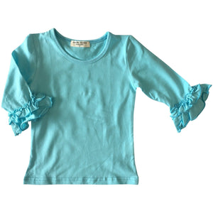 Baby Mid-Sleeve Ruffle Shirts - Adorable Essentials, LLC 