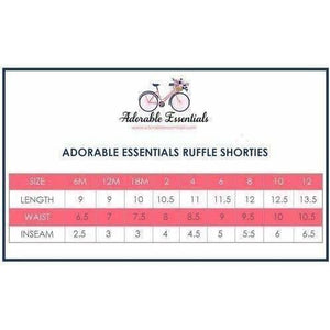 Yellow Striped Ruffle Shorties - Adorable Essentials, LLC 
