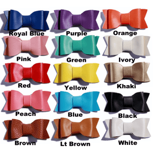 Leather Individual Bows - Adorable Essentials, LLC 