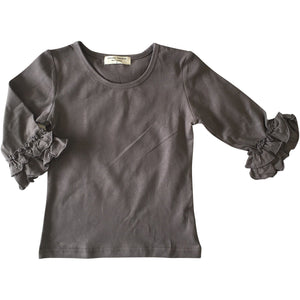Baby Mid-Sleeve Ruffle Shirts - Adorable Essentials, LLC 