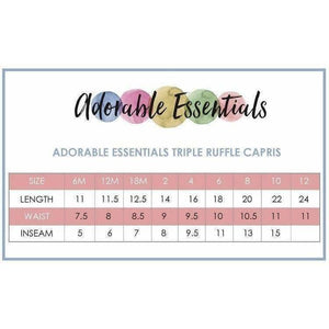Triple Ruffle Capri - Adorable Essentials, LLC 