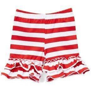 Red Striped Ruffle Shorties - Adorable Essentials, LLC 